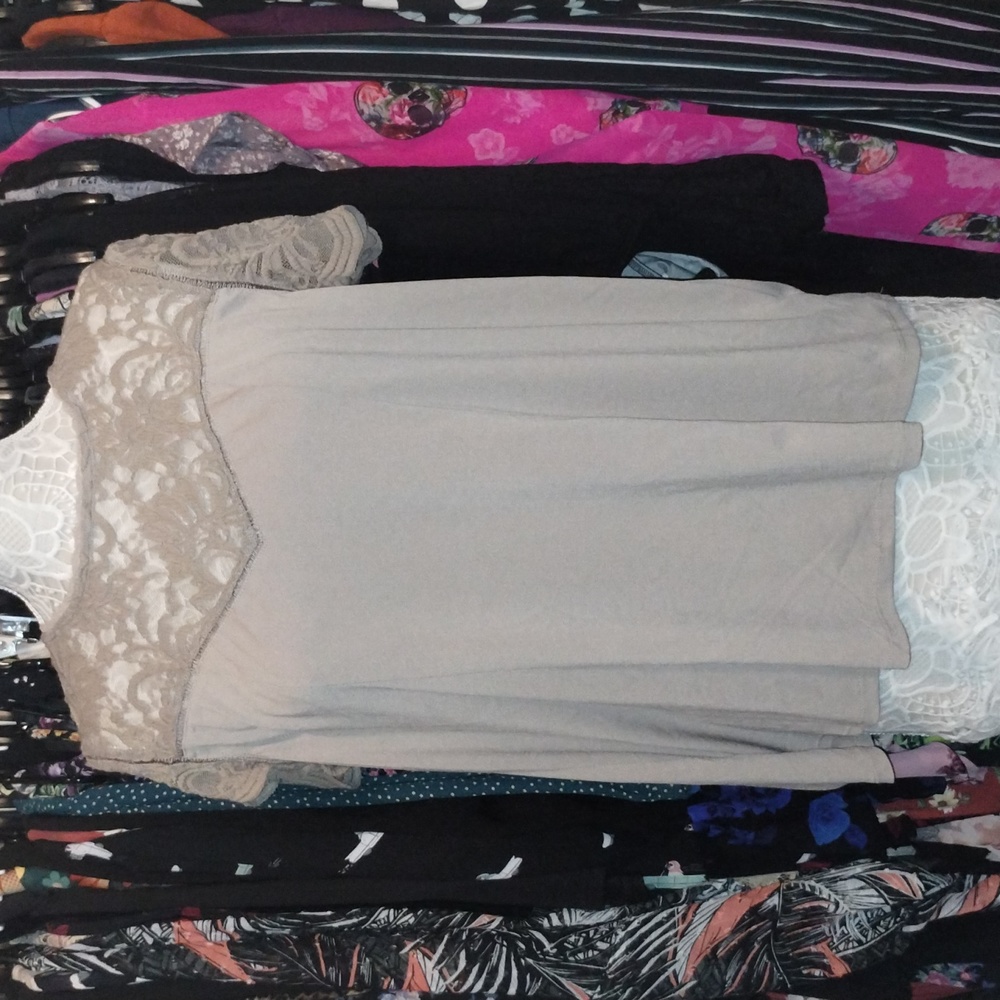 Torrid nude lace top